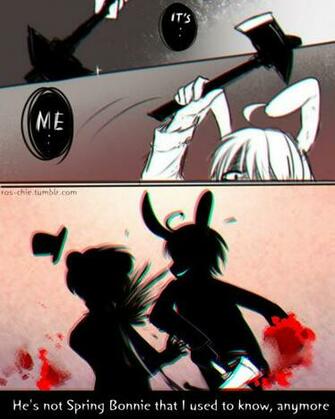 Golden Freddy And Spring Bonnie Comic Part On We Heart It