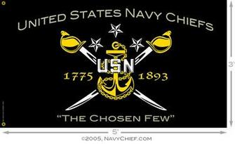 United States Navy Chiefs The Chosen Few Flag X