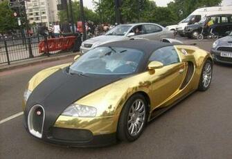 Car Modification Wallpaper Chrome Gold Bugatti