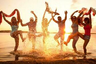 Party Youth Beach Dance Fun Mood HD Wallpaper