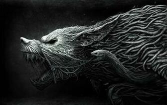 Drawing Aggression Black White Wallpaper Background Ultra HD 4k