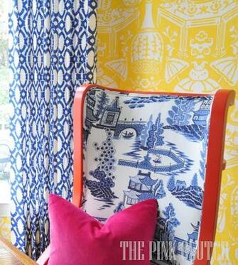Clarence House The Vase Wallpaper In Yellow And White Schumacher