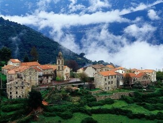 Village Corsica France Wallpaper HD