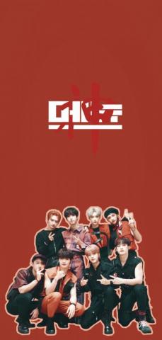 Skz Lockscreen Kids Wallpaper Christmas Red