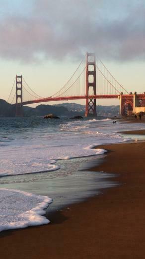 San Francisco Bridge Beach iPhone Se Wallpaper