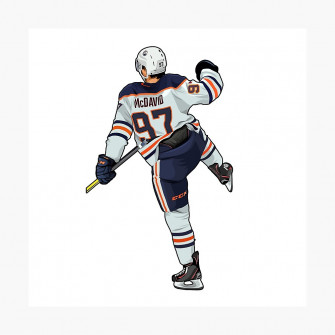 Connor Mcdavid Celebrates Goals Poster By Tacklepack