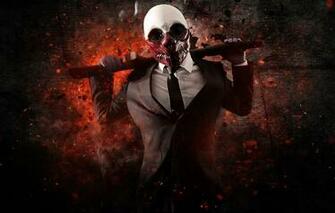 Wallpaper Wolf Game Background Weapon Money Mask Shotgun