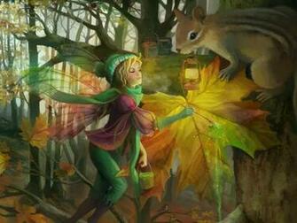 High Resolution Fall Fairy Desktop Laptop Ed In Leaves