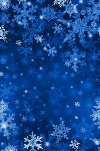 Blue Snowflakes iPhone HD Wallpaper