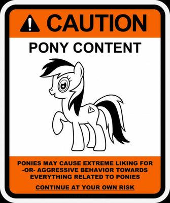 Funny Warning Labels Pony Caution Wallpaper