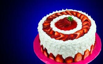 Happy BirtHDay Strawberry Cake Wallpaper Beautiful HD