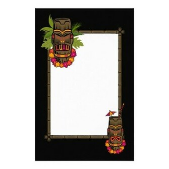 Luau Tiki Background Stationery