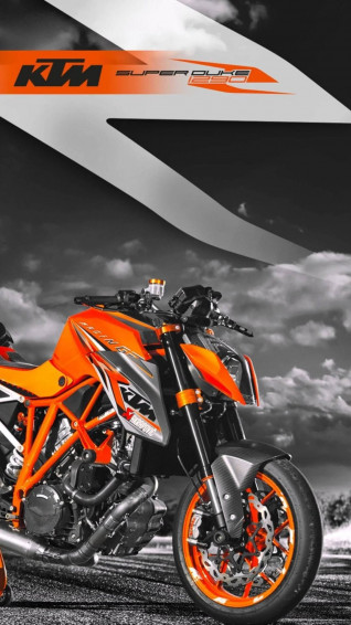 Orange And Black Ktm iPhone Wallpaper