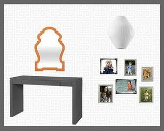 Jonathan Adler Greek Key Wallpaper George Nelson Pear Pendant