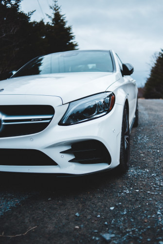 White Mercedes Benz C Class Photo Blue Image