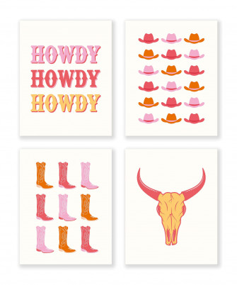 Pink Cowgirl Aesthetic Posters Wallpaper