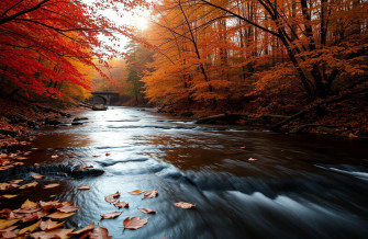 Autumn Stream Wallpaper