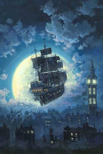 Baby Ilustration Disney Background Wallpaper Peterpan Bigben Ship