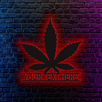 Amazon Weed Neon Sign Smoking Marijuana Leaf