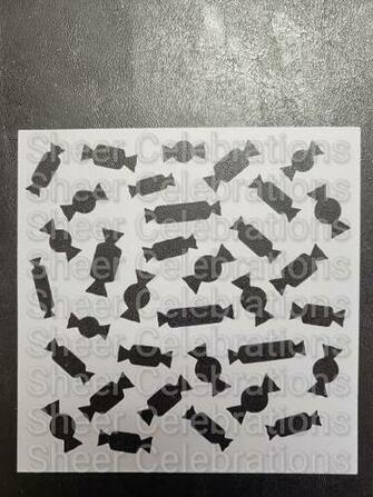 Sheer Celebrations Candy Background Stencil