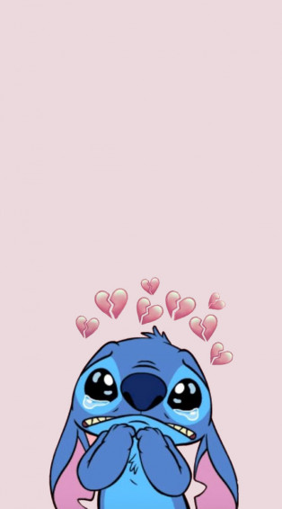 Fun And Cute Stitch Wallpaper Broken Heart Pink
