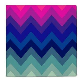 Pink And Teal Chevron Background Trendy Bright Ombre