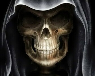 Wallpaper Skull Headphones Black Minimalism