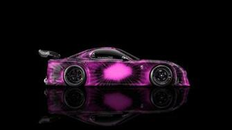 Veilside Jdm Side Kiwi Aerography Car Pink Colors 4k Wallpaper