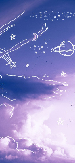 Purple Sky Aesthetic Background iPhone Case By Trajeado14