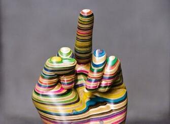 Insanely Mad Recycled Skateboard Deck Sculptures Broken