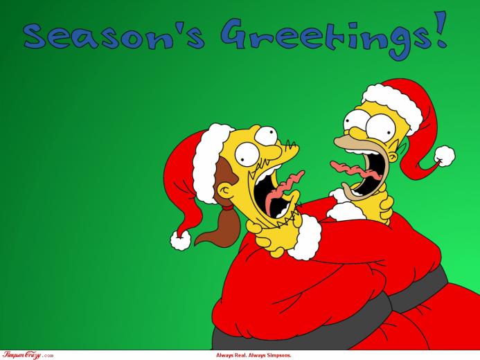 Simpsons Christmas Wallpaper