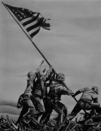 Iwo Jima Flagraising By Y Lime