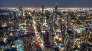 Cool Dual Screen Wallpaper HD Chicago Skyline
