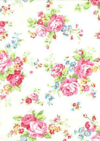 Japanese Lecien Antique Flower In Pastel By Sewdeerlyloved On