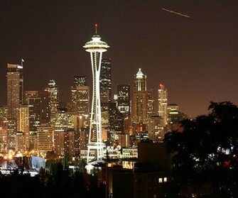 Seattle Skyline Art Design Ideas Wallpaper