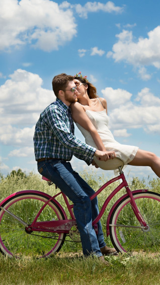 Couple Bike Romantic Sony Xperia X Xz Z5 Premium HD 4k Wallpaper Image