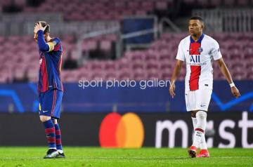 Kylian Mbappe Psg V Lionel Messi Barcelona Champions League