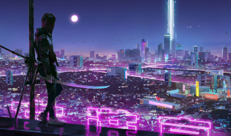 Neon Purple Aesthetic Wallpaper