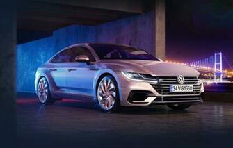 Wallpaper Rendering Auto Volkswagen Machine Silver R Line