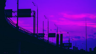 Aesthetic Bridge Wallpaper Dark Purple