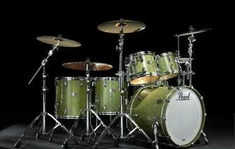 Wallpaper Pearl Reference Drum Set Green Metallic