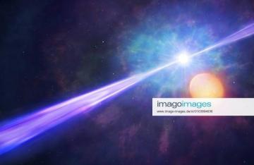 Binary Gamma Ray Burst Illustration Grbs Or Bursts Are