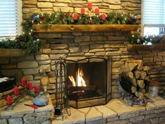 Christmas Fireplace Background