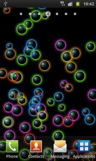 Neon Bubbles Live Wallpaper Screenshot
