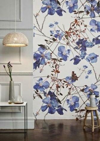 Scales Floral Large Flower Wallpaper Decor