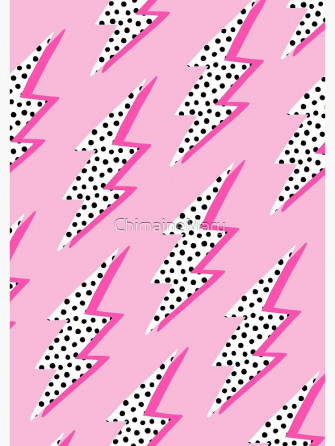 Pink Lightning Bolt Poster By Chimainemary Preppy Wallpaper