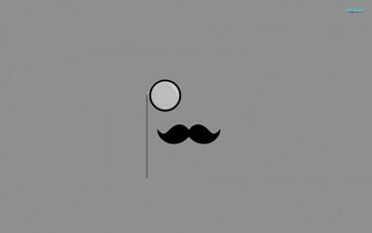 Monocle Mustache Wallpaper Minimalistic