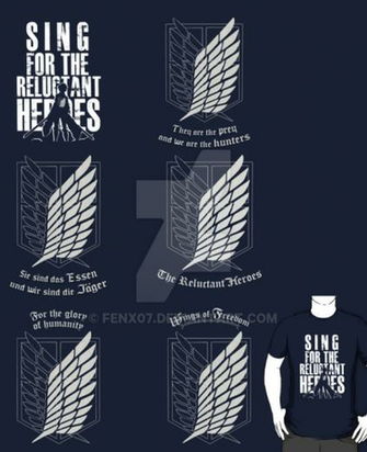 Shingeki No Kyojin Scouting Legion T Shirts By Fenx07