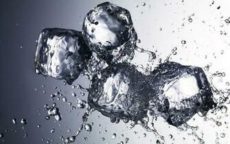 Water Close Up Ice Studio Drops Cubes Wallpaper