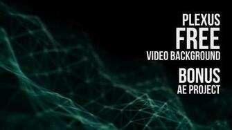 Plexus Video Background Loop Plus After Effects Template